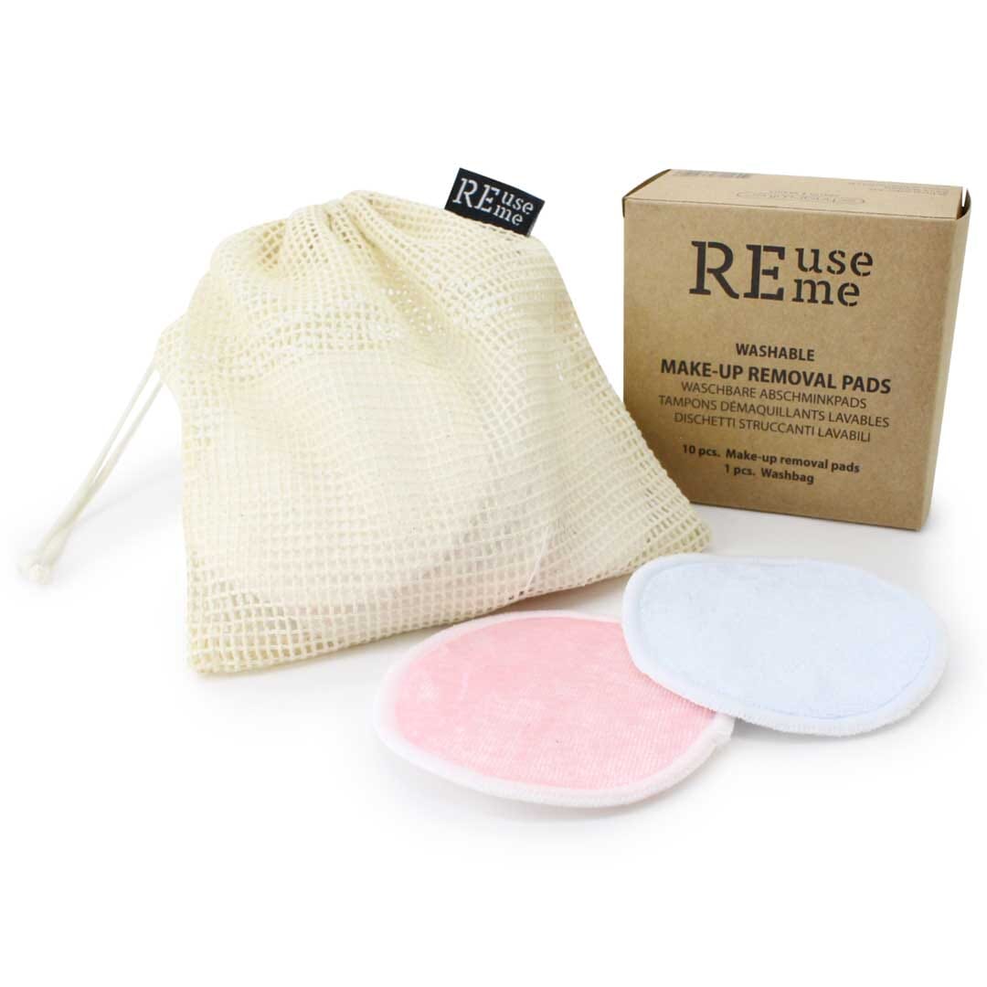 REUSEME 10 Stk. Luxus Abschminkpads aus Bambus mit Wäschesack