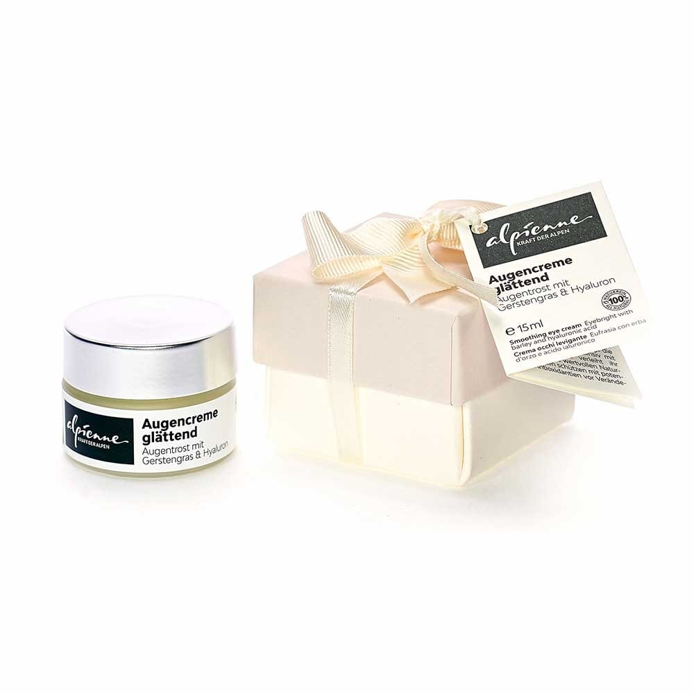 Augencreme glättend Augentrost mit Gerstengras & Hyaluron, 15ml