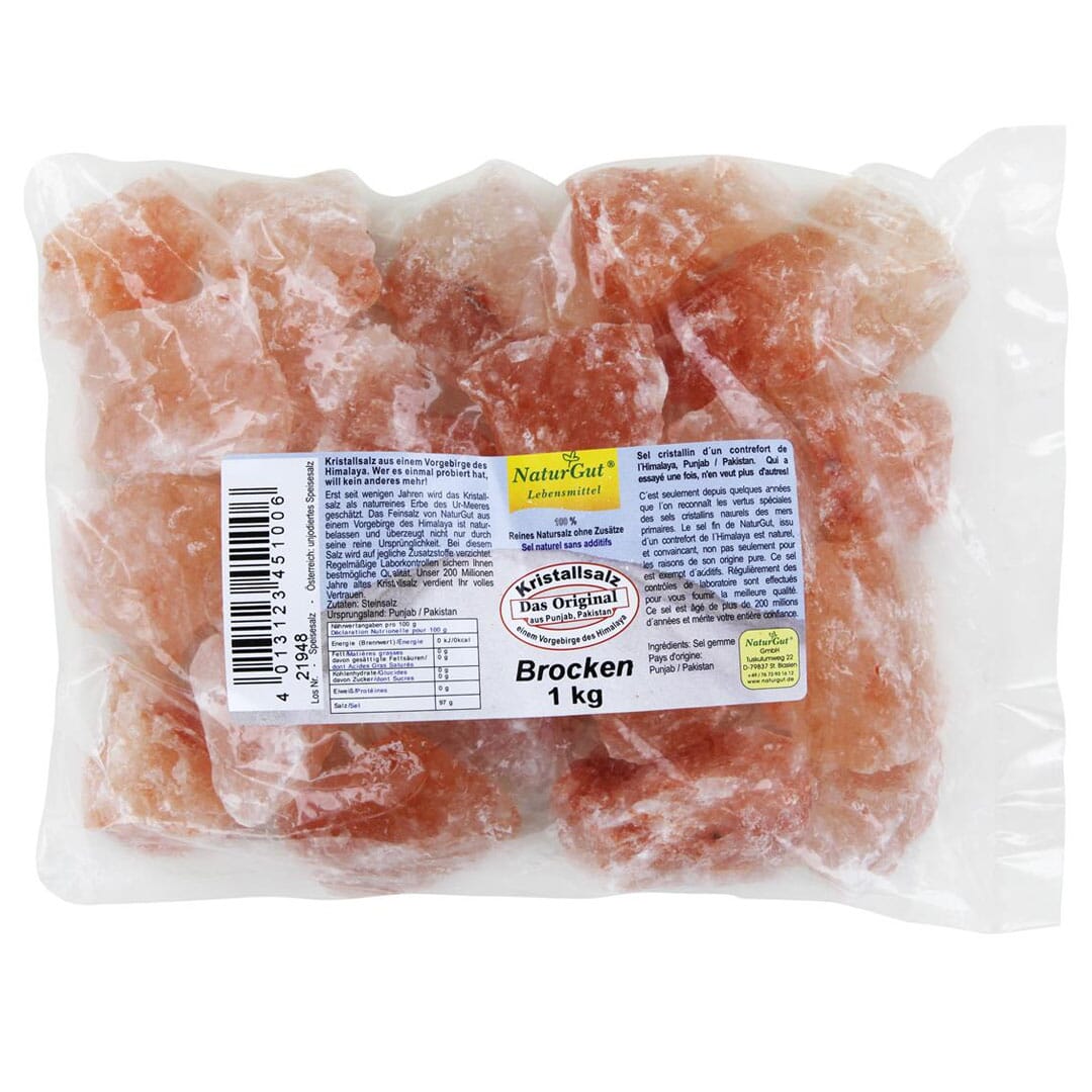 NaturGut Kristallsalz Brocken 1kg 