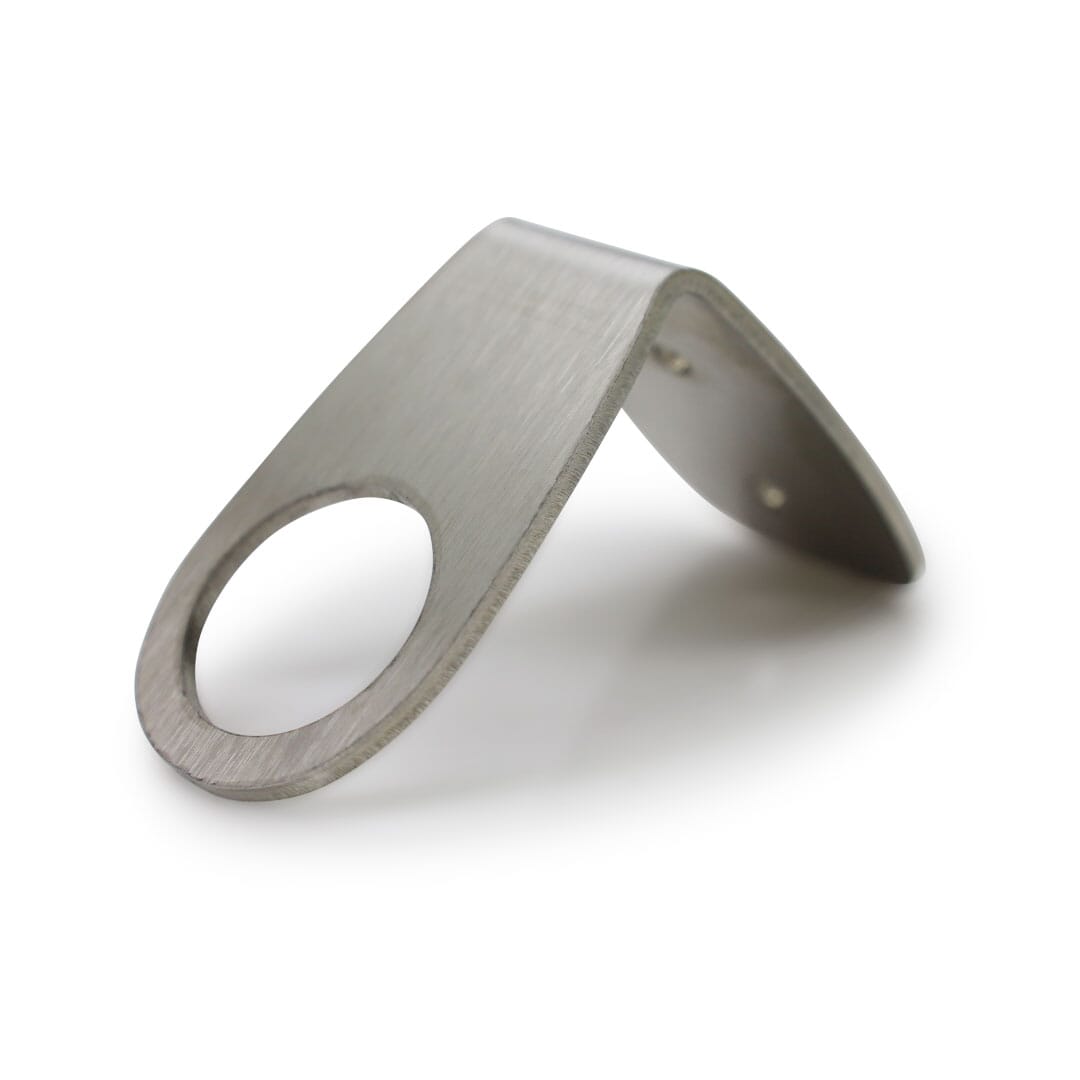 Winkel-Halterung aus Chromstahl für Dispenser mit 28mm Gewinde passt zu 250ml und 500ml Glas und PET Dispenser, SWISS MADE