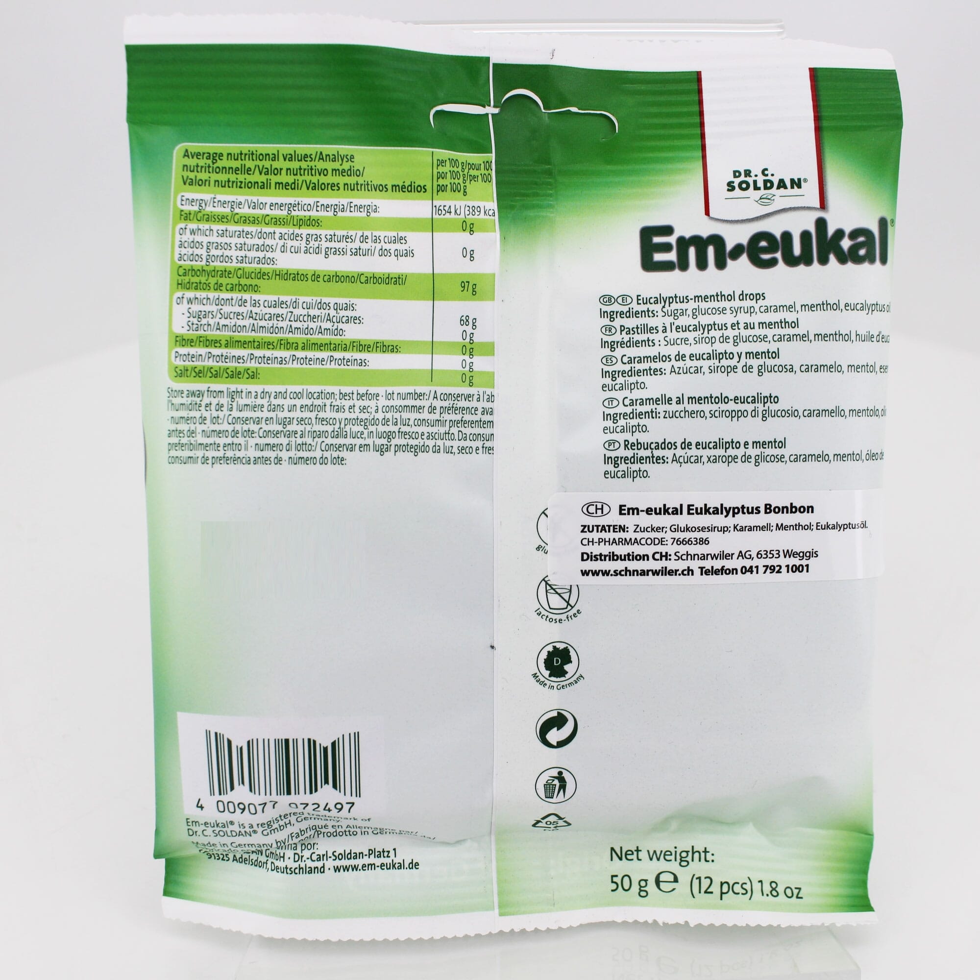 Dr. C. Soldan Em-eukal® Eucalyptus - ZUTATEN-NÄHRWERTE