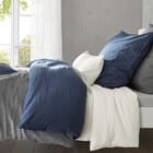 Fleuresse PROVENCE Garnitur, 160x210 Leinen/Baumwoll, navy