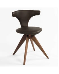 Freisitz mit Leder und Nussbaum geölt