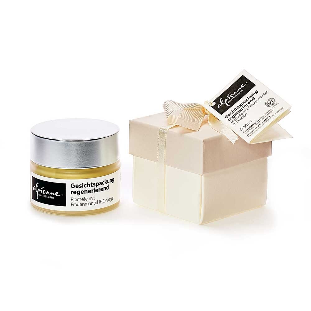 Gesichtspackung regenerierend Bierhefe mit Frauenmantel & Orange