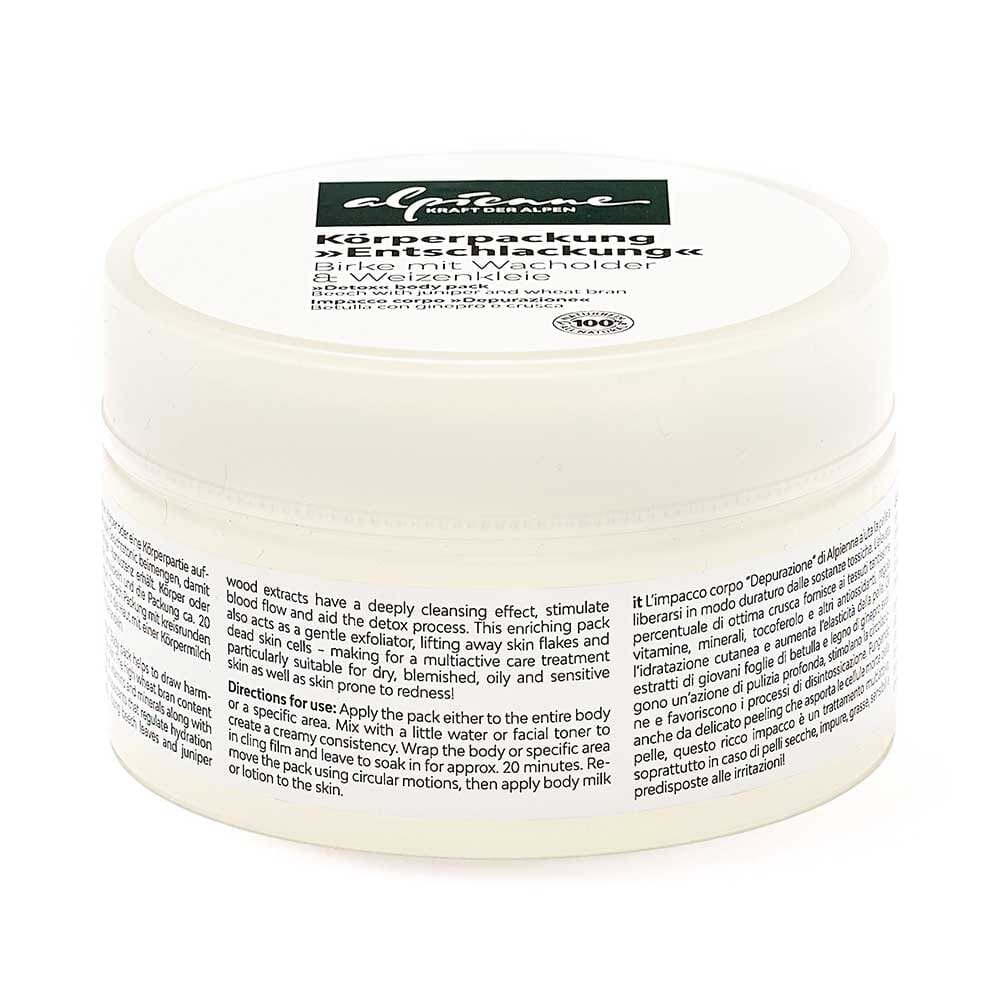Körperpackung »Entschlackung« Birke mit Wacholder & Weizenkleie