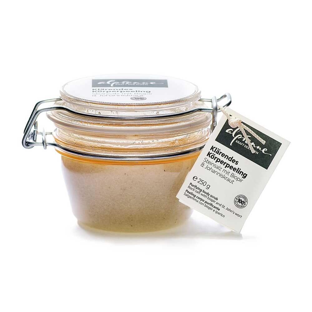 Klärendes Körperpeeling Steinsalz mit Biopir & Johanniskraut