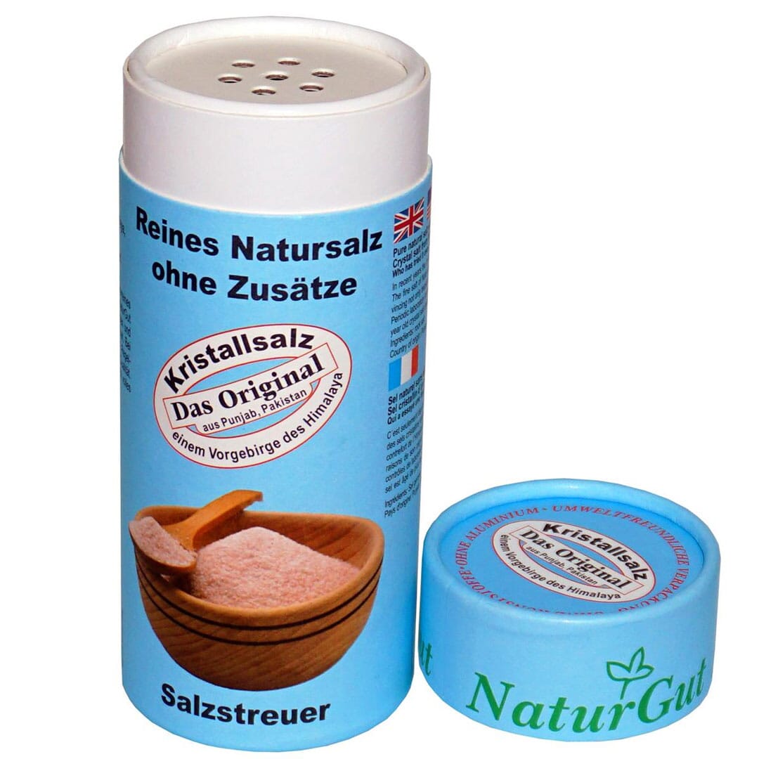 NaturGut Kristallsalz, Himalaya Salz, fein in der Streudose, 350g