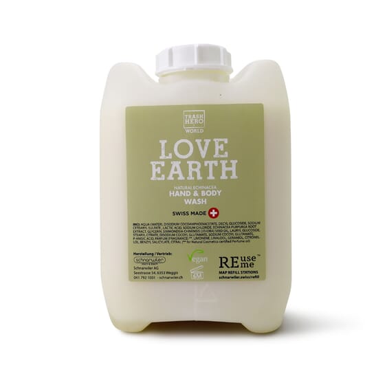 LOVE EARTH Hand & Body Wash Echinacea - 5 kg Nachfüllkanister