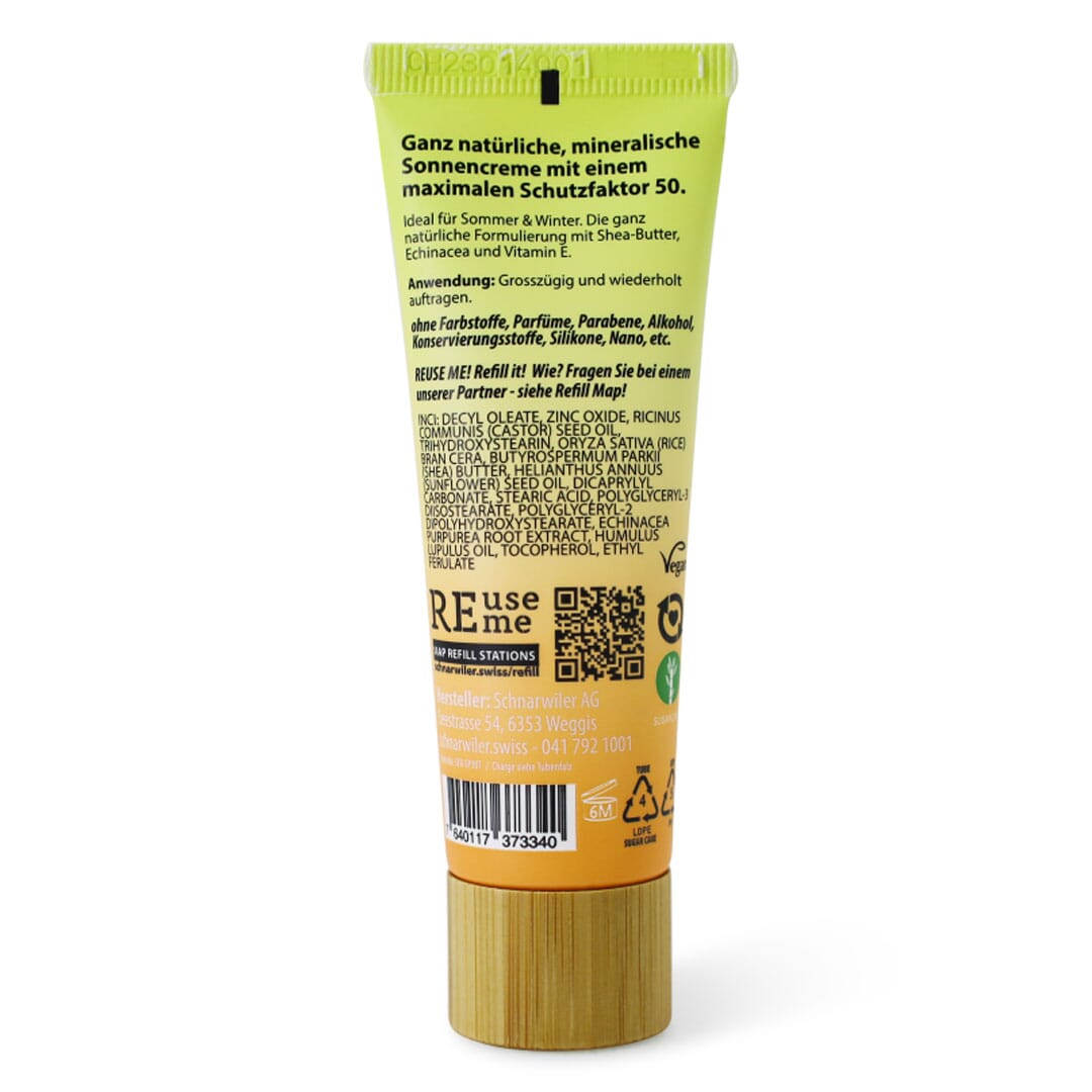 LOVE SUN natürliche Sonnencreme, SPF50, parfumfrei, 30ml