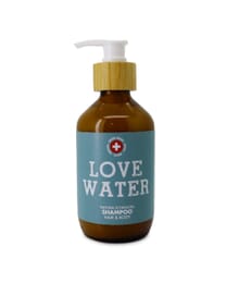 LOVE WATER Trash Hero Shampoo Echinacea für empfindliche und gereizte Kopfhaut - neu in der braunen Glasflasche