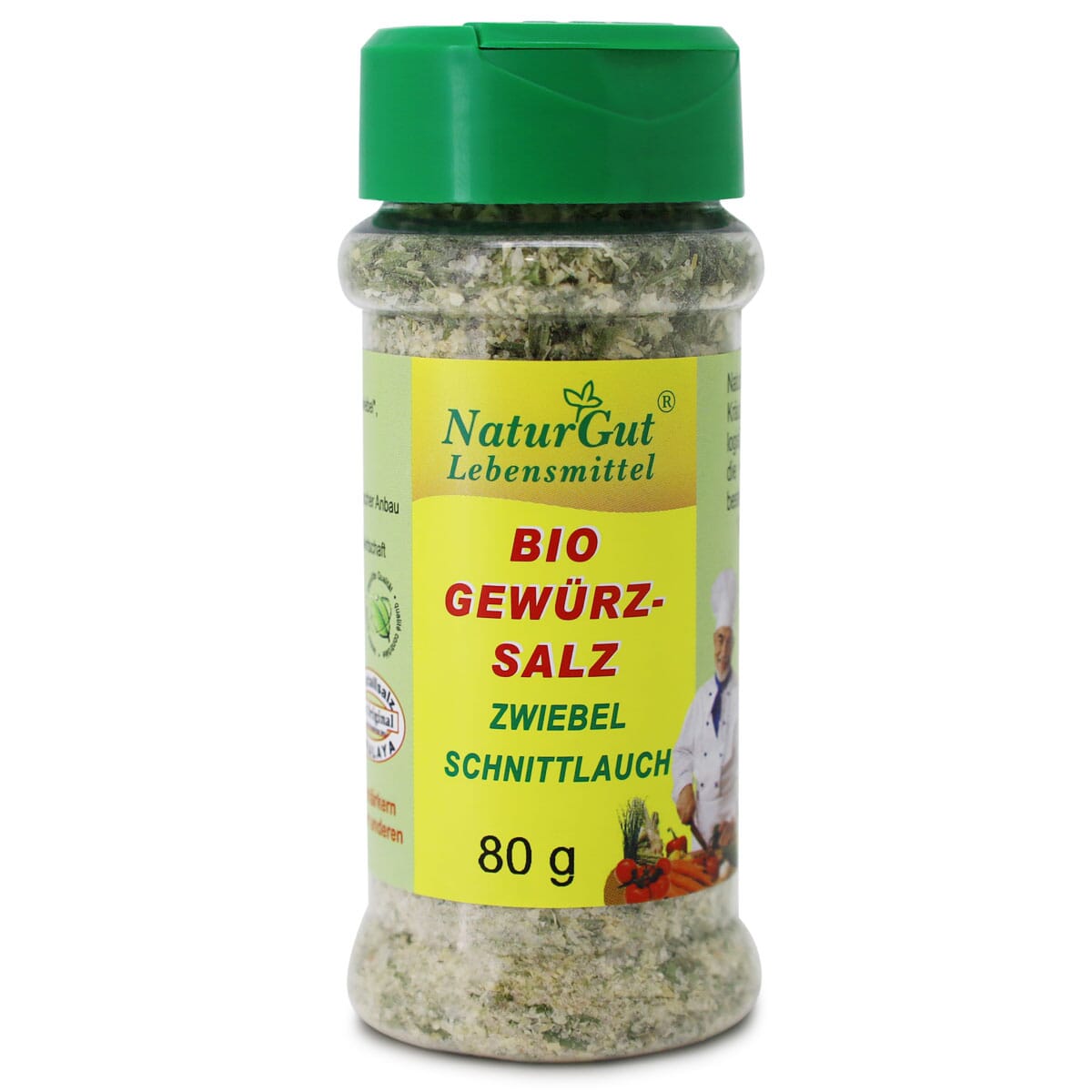 NaturGut Bio Gewürzsalz Zwiebel Schnittlauch, 80g