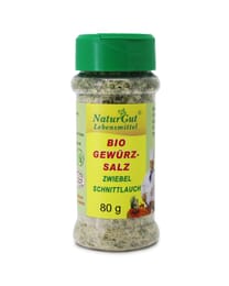 NaturGut Bio Gewürzsalz Zwiebel Schnittlauch, 80g