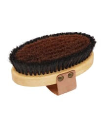 Body Ionic Brush Massagebürste, Sie peelt, durchblutet und energetisiert sanft die Haut. Buchenholz, Bronzedraht und Rosshaare.