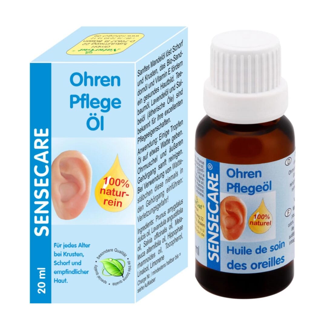 NaturGut Sensecare Ohrenpflegeöl zur Reinigung und Pflege der Ohren 20ml mit Mandelöl Sanddornöl Lavendelöl