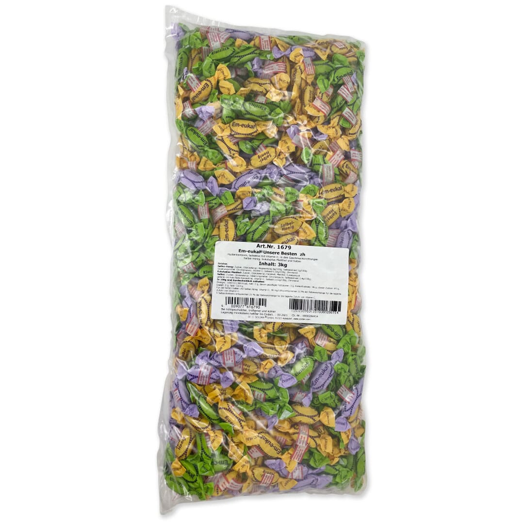 Dr. C. SOLDAN Em-eukal® unsere Besten (Klassisch, Salbei, Salbei-Honig) zuckerhaltig, 3kg 