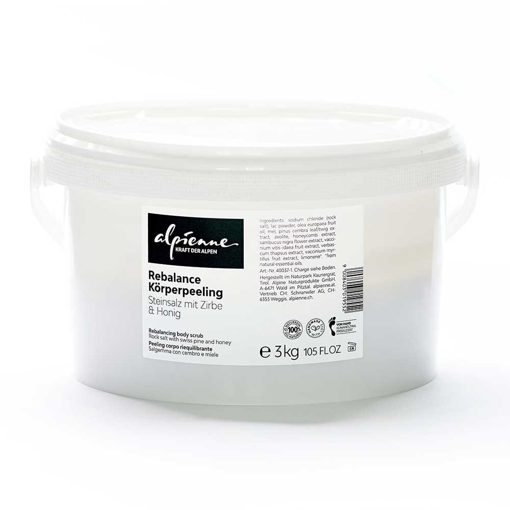 Rebalance Körperpeeling Steinsalz mit Zirbe & Honig, 3kg