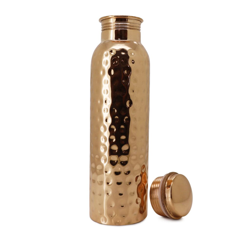 ReUseMe Trinkflasche aus Kupfer, gehämmert, 900 ml