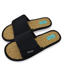 ReUseMe Schlappen mit Kork und Klettverschluss für im SPA, Hotel oder zuhause