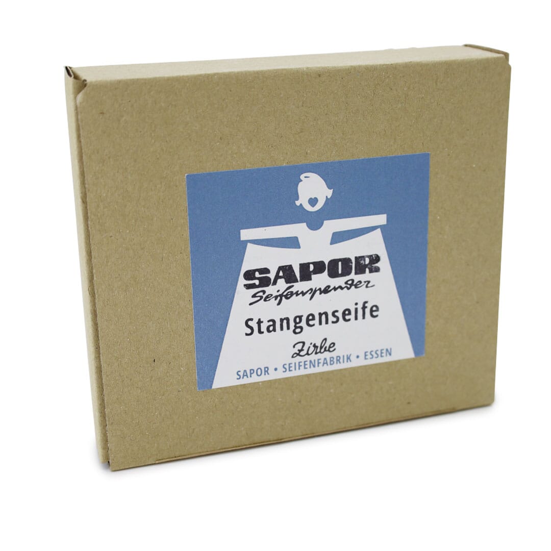 sapor Trockenseife - Bio Zirbe (Arve) mit Zirbelöl - 80er Box, 100% biologisch abbaubar