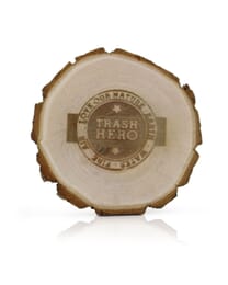 Trasch Hero Untersetzer aus Holz, Bierdeckel aus Holz