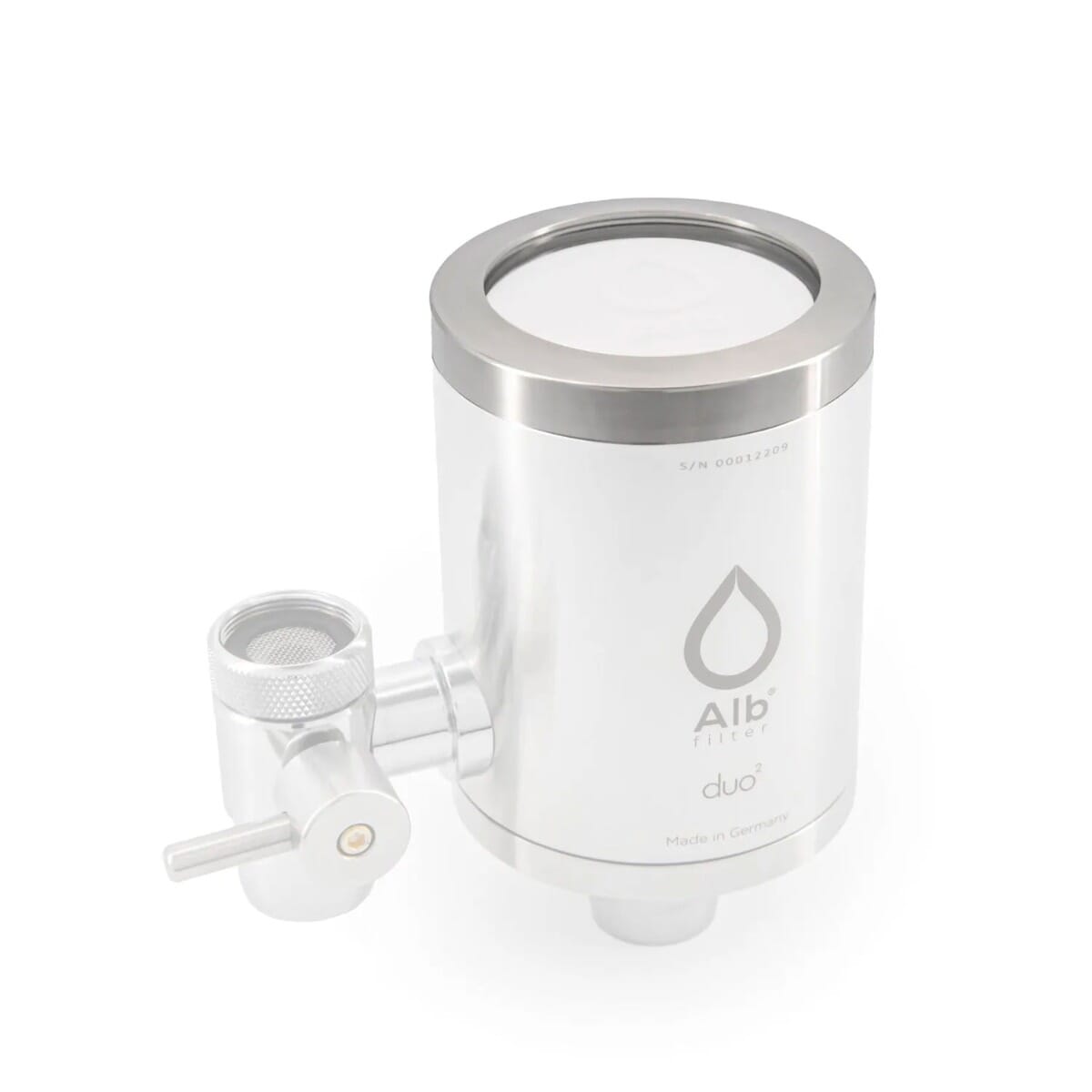 Alb Filter® Visio Inspektionsdeckel für DUO Gehäuse Edelstahl Natur - Anwendungsbeispiel DUO ist nicht im Lieferumfang dabei - nur Deckel