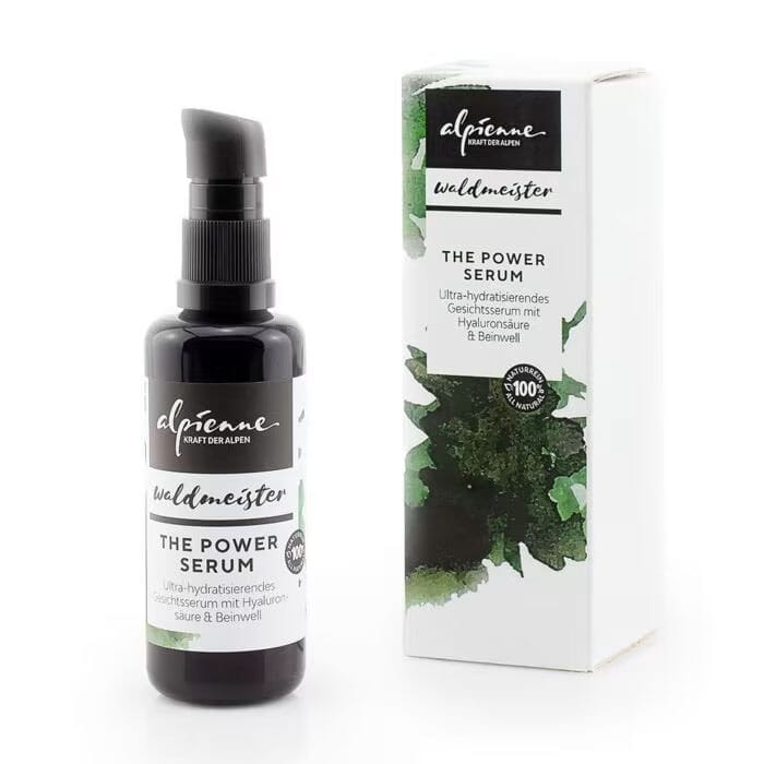 Alpienne Waldmeister The Power Serum, 50ml, Ultra-hydratisierendes Gesichtsserum mit Hyaluronsäure und Beinwell