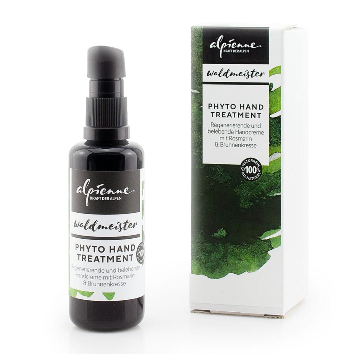 Alpienne Waldmeister PHYTO HAND TREATMENT, Regenerierende und belebende Handcreme mit Rosmarin und Brunnenkresse