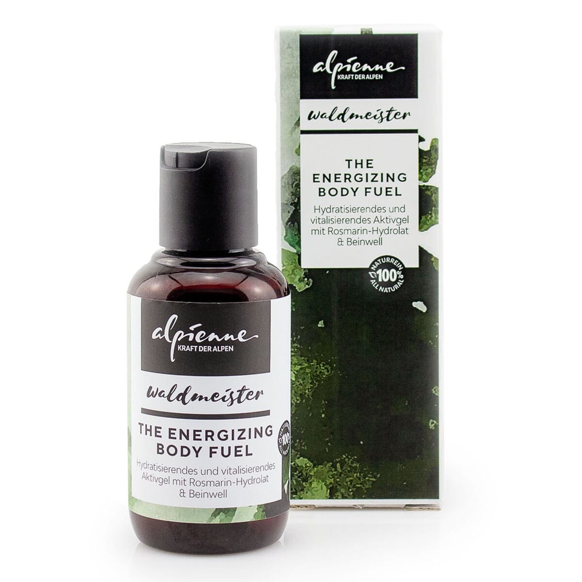 Alpienne Waldmeister THE ENERGIZING BODY FUEL, Hydratisierendes und vitalisierendes Aktivgel mit Rosmarin-Hydrolat und Beinwell