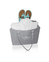 Wellnesstasche aus Filz (Viele Farben erhältlich)
Private Label ab 250 Stk. mit gesticktem Logo.