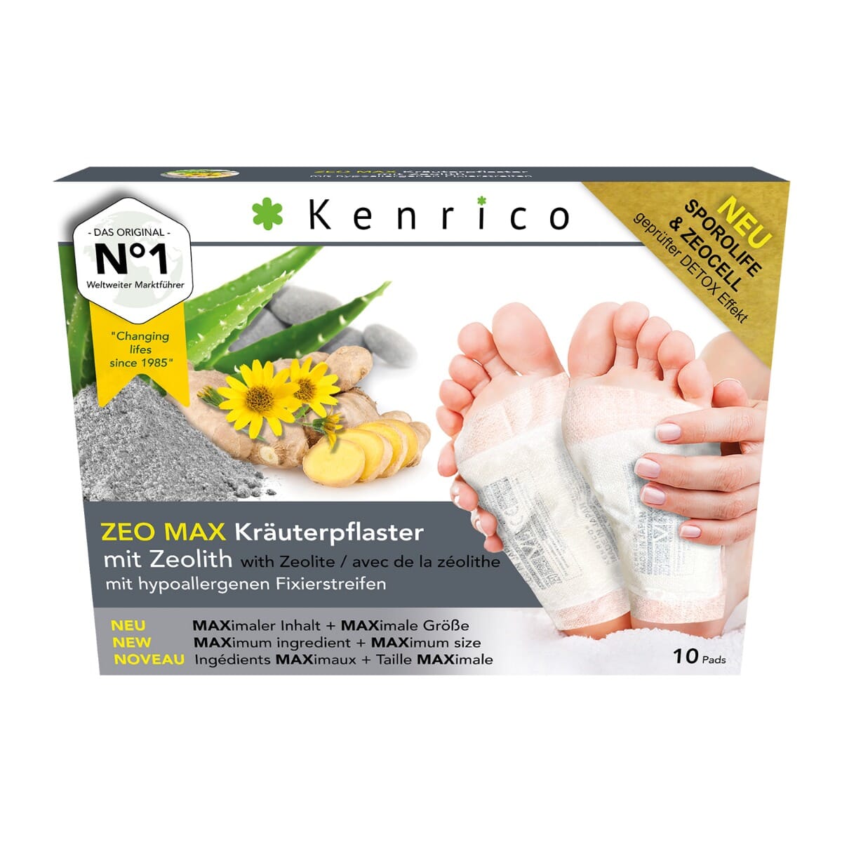 "ZEO MAX"  Kräuterpflaster mit Zeolith, 10 Stk.