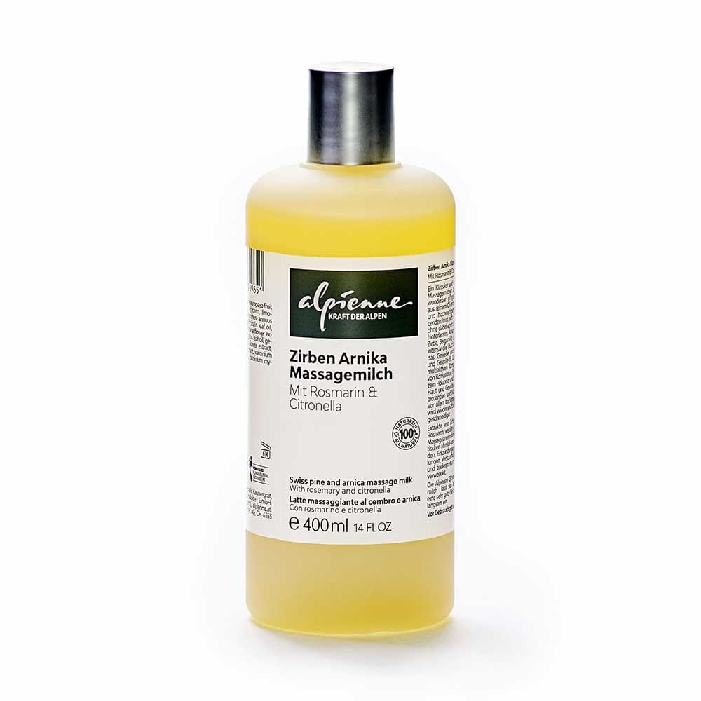 Zirben Arnika Massagemilch mit Rosmarin & Citronella